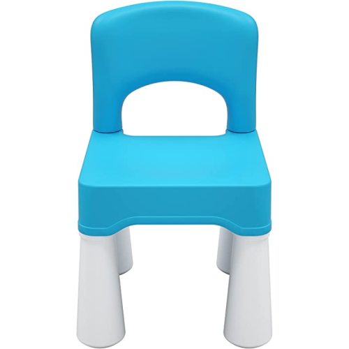 burgkidz Toddler Chair for Kids Ages 2-4, Plastic Kids Chair with 9.3" Seat Height, Lightweight & Durable, Easy-Clean for Indoor/Outdoor Use, Favorite Calming Blue for Boys Girls