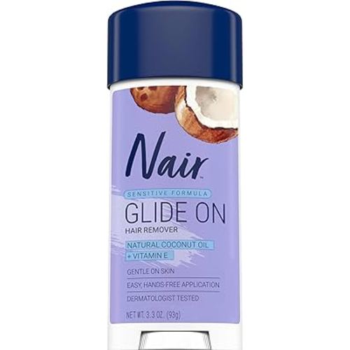 Nair Hair Remover Sensitive Formula Glide On Depilatory Cream 3.3 oz