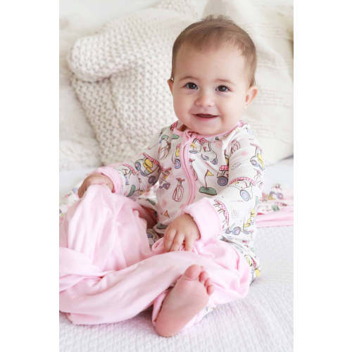 Country Club Cuties Convertible Zip Romper | Pink