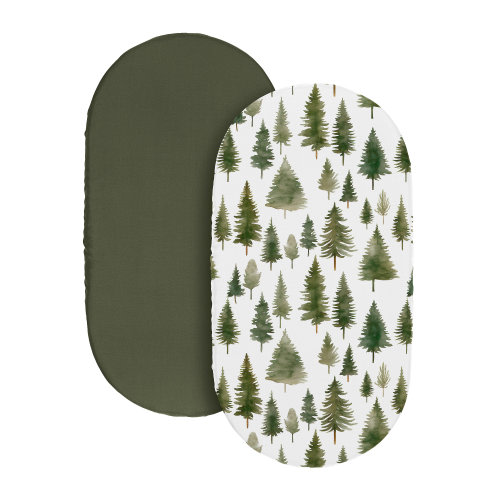Sweet Jojo Designs Woodland Pine Tree 2 Pack Baby Bassinet Fitted Sheets by Sweet Jojo Designs | Wayfair