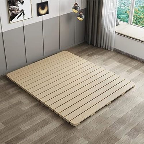 Breathable Moisture-Proof Bed Plate, Guest Tatami Mat,Wood Roll-Type Slatted Bed Japanese Floor Futon Mattress, Floor Sleep Bedding (Full)