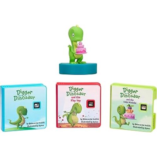 Little Tikes Story Dream Machine HarperCollins Digger The Dinosaur Collection, Storytime, Books, Audio Play Character, Gift and Toy for Toddlers and Kids Girls Boys Ages 3+ Years