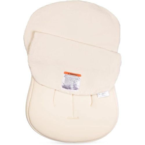 Snuggle Me® Baby Lounger Curve (0-6 Months) - Premium Organic Cotton with Foam Core, Machine-Washable Cover, Buttery-Soft & Breathable Infant Lounger with Travel Bag - Natural