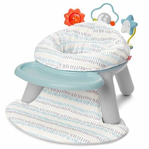 Skip Hop Silver Lining Cloud Baby Chair: 2-in-1 Sit-up Floor Seat & Infant Activity Seat - Silver Lining Cloud Infant Floor Seat - Silver Lining Cloud Infant Floor S…
