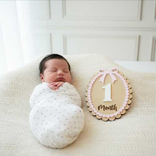 Baby Month Milestone Girl Baby Milestone Card Baby Girl Nursery Decor Personalized Baby Milestone Marker Gift Baby Photo Prop