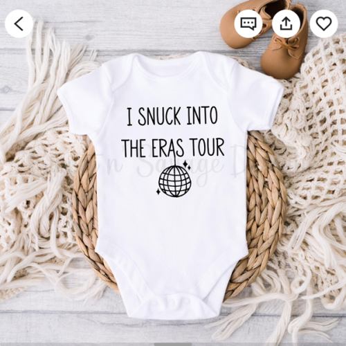 I snuck into the Eras tour Onesie®, Baby Shower gift, Gender neutral gifts, Baby girl or boy infant bodysuits