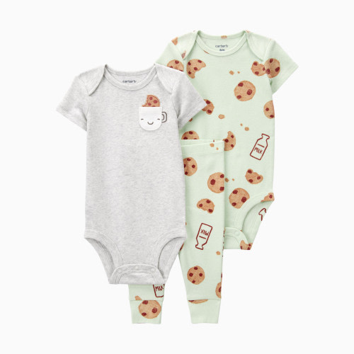 Carter's 3-Piece Bodysuit Pant Set - Cookies, Newborn