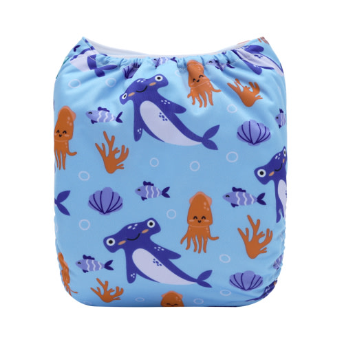 ALVABABY Positioning Cloth Diaper - One Size Adjustable Washable & Reusable Diaper for Babies and Toddlers (YDP253A)