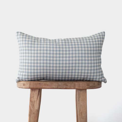 Dusty Blue Gingham- 12x20" | 12x40"
