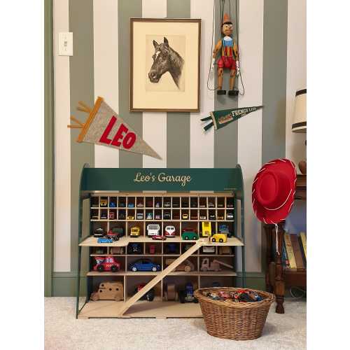 Montessori Toy Car Storage, Toy Car Parking Garage, Personalized Toys for Boys, Toy Garage Car Ramp, Toddler Birthday Gift