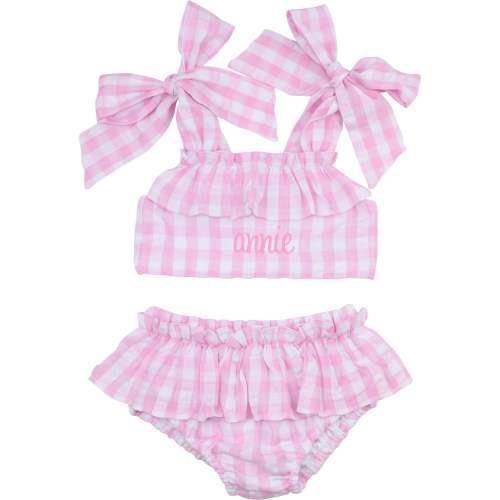 Pink Check Seersucker Bikini – Cecil & Lou