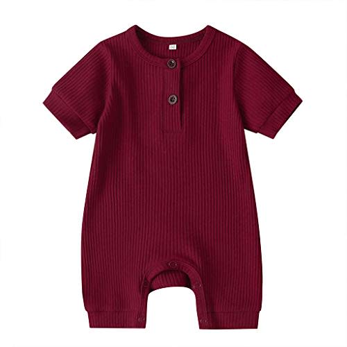 Newborn Baby Boy Girl Knitted Romper Jumpsuit Solid Long Sleeve Legging Bodysuit Playsuit Clothes Winter 0-18M