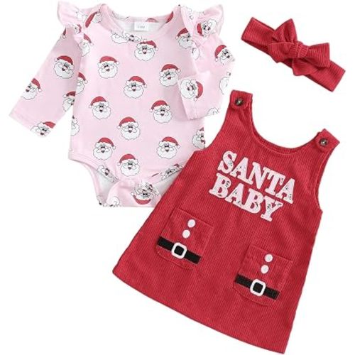 Adobabirl My First Halloween Baby Girl Outfit Pumpkin Ruffle Long Sleeve Romper Overall Dress Headband Cute Fall Clothes