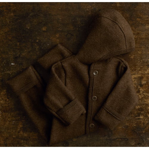 Harvest Baby & Kids Overall - Boiled Merino Wool - Dark Brown- 3-6 months