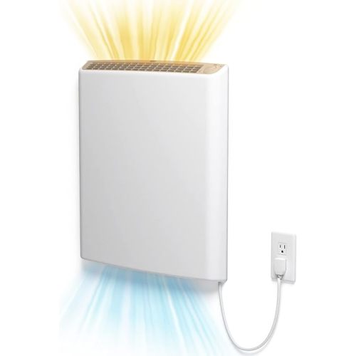 Envi Plug-in Electric Panel Wall Heaters for Indoor Use, Energy Efficient 24/7 Heating w/Safety Sensor Protection, Patented Quiet Fan-less Design, Easy 2-Min Install, Space Heater, Made in USA