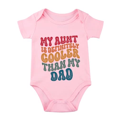listery Aunt Cool Than Dad Baby Boy Clothes infant Unisex Funny Baby Girl Baby Bodysuit 0-12 months