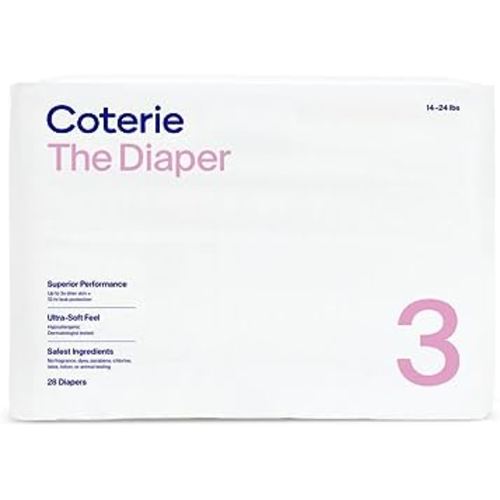 Coterie Size 3 Diapers, 28 Ct