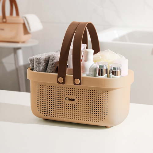 Portable Shower Caddy Storage Basket Bath Organizer with Handle 12.4x7x6.1in Gray White Green PinkforStorage/Organization(Pink),Ccwuwei