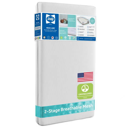 Sealy Mesh-Aire Breathable 2-Stage Infant and Toddler Crib Mattress