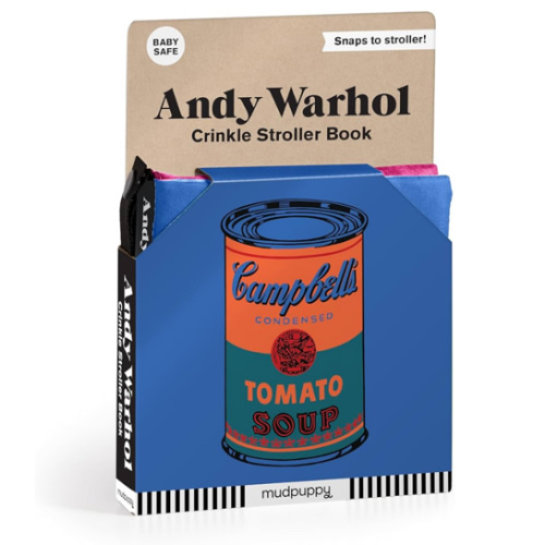Andy Warhol – Iconic Early Development Crinkle Fabric Stroller Book for Toddlers and Babies