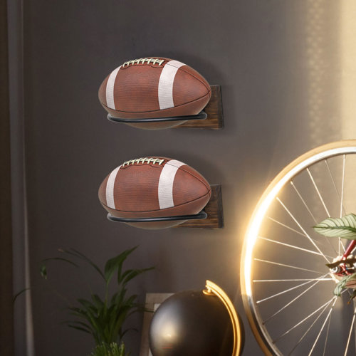 17 Stories 2 Piece Boy's Room Wall Mounted Football Display Rack & Reviews | Wayfair