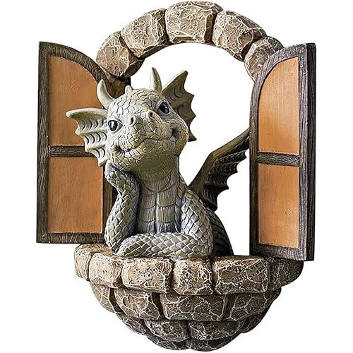 Holibanna 3D Dragon Wall Art Decor Hanging Dinosaurs Sculpture Wall Mounted Room Decor Home Wall Decorations for Kids Bedroom