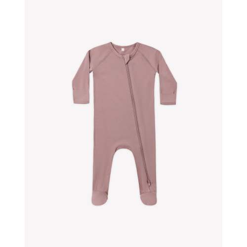 Bamboo Zip Footie Mulberry – Quincy Mae