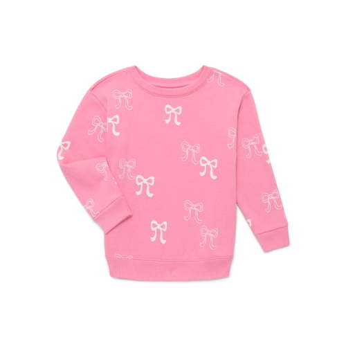 Garanimals Toddler Girl Printed Fleece Sweatshirt with Long Sleeves, Sizes 2T-5T