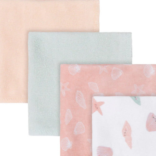 4-Pack Baby Sells Sea Shells Terry Washcloths – Gerber