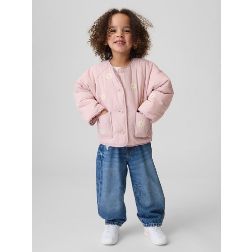 Baby & Toddler Floral Embroidered Quilted Jacket
