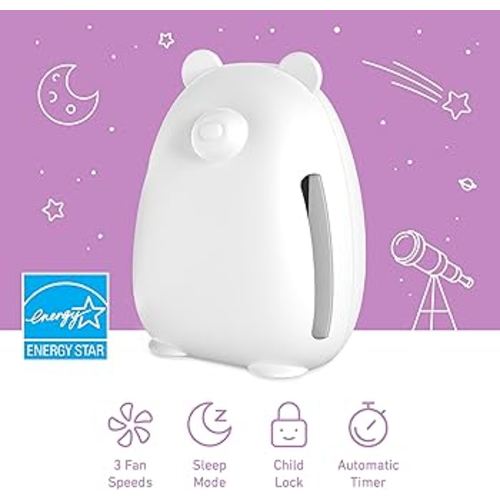 Amazon.com: Pure Enrichment PureBaby Kids Bear Air True HEPA Air Purifier - Energy Star Rated, 4 Stage Air Filtration, UV-C Light, and Night Light for Medium-Large Rooms - Baby Nurseries, Kid Bedrooms (White) : Home & Kitchen