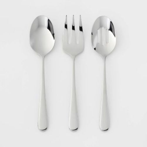 3pc Harrington Serve Set Silver - Threshold™