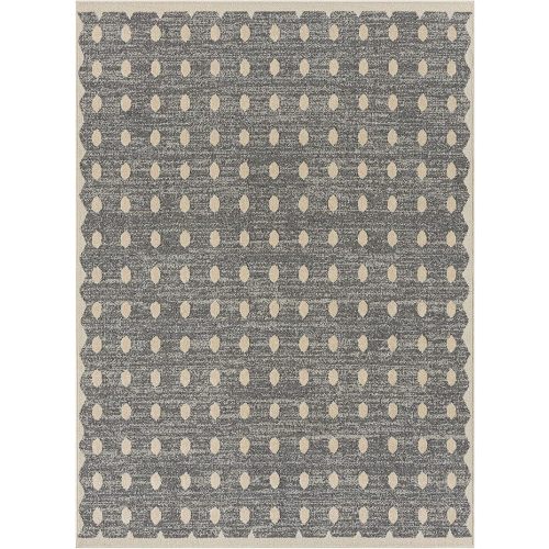 LUXE WEAVERS Modern Geometric Dots Anthracite 5x7 Area Rug