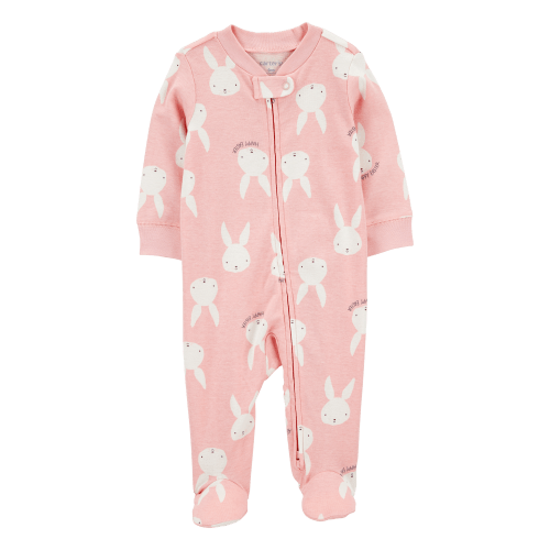 Baby Bunny Cotton Sleep & Play Pajamas - Pink - Carter's | Carter's