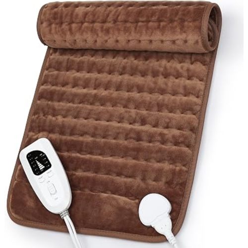 Heating Pad,Electric Heating Pads,Heating Pad for Back,Brown,24x12 Inch