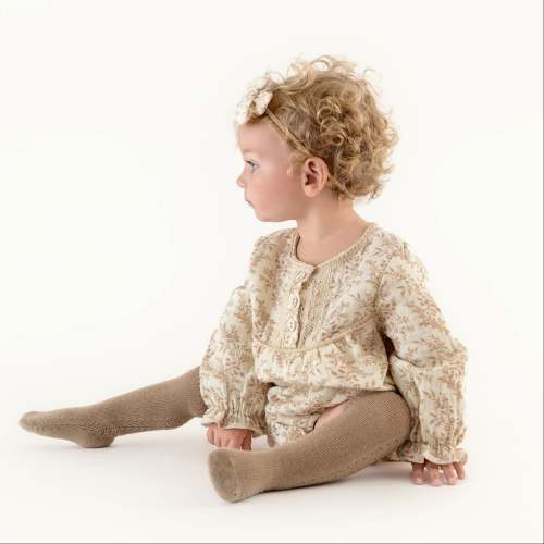 Elodie Long Sleeve Romper Set – Olive and Cradle