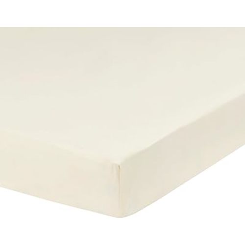 Everyday Kids Fitted Crib Sheet, 100% Soft Breathable Microfiber Baby Sheet, Fits Standard Size Crib Mattress 28in x 52in, Beige Nursery Sheet
