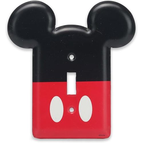 Disney Mickey Mouse Metal Light Switch Plate - Mickey Mouse Switch Plate Decoration for Kids' Bedroom, Play Room or Movie Room