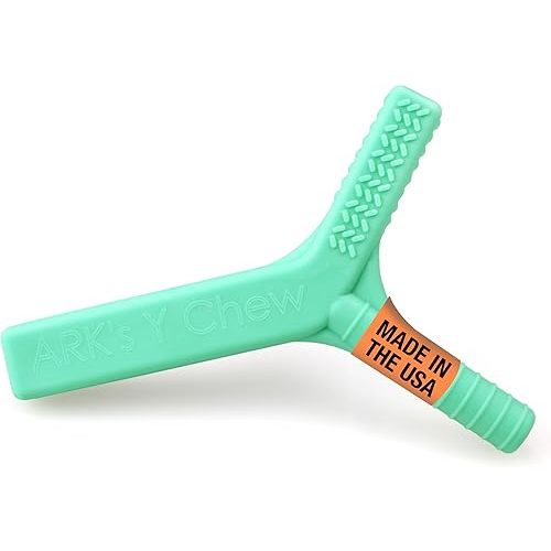 ARK Y-Chew Sensory Chew, Sensory Toys for Kids and Adults, Chew Fidget for Autism, ADHD, SPD, Anxiety, Medical-Grade Oral Motor Therapy Tools, XT, Firm, Turquoise