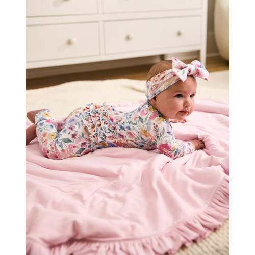 Prima Pink Ribbed Ruffle Mini Cloud Blanket® – Little Sleepies