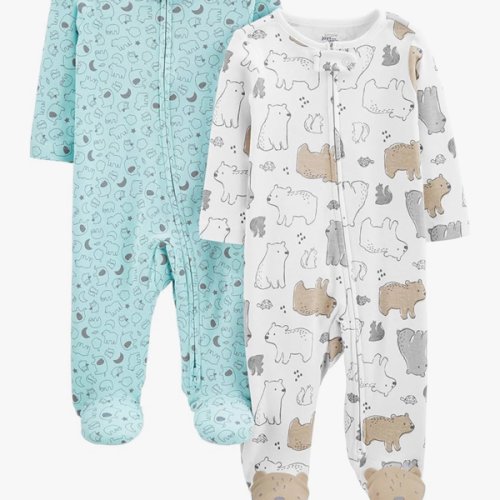 Simple Joys by Carter's Baby Neutral 2-pack Cotton Footed Sleep and Play