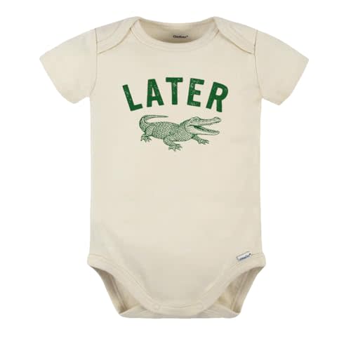 Ink Trendz Later Alligator Baby Onesie, Funny Later Gator Infant Bodysuit | Adorable Later Alligator baby bodysuit, soft 100% cotton Gerber Onesie, | Printed in Florida |