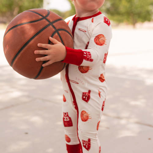 Infant Romper in Basketball