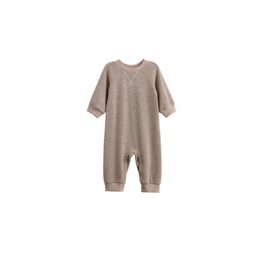 Levi Long Sleeve Ribbed Knit Straight Leg Romper