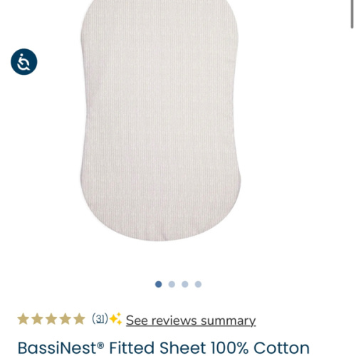 HALO - BassiNest Fitted Sheet 100% Cotton | Herringbone - cream ,