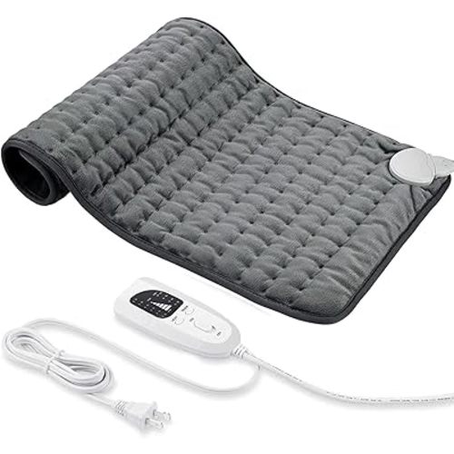 Electric Heating pad for Back Neck Shoulder Knee Arms Legs- Electric Heat Pads with 6 Heat Settings & Auto Shut Off &Dry/Moist Heat Heating Pad for Birthday Mother Father Girl Men Women
