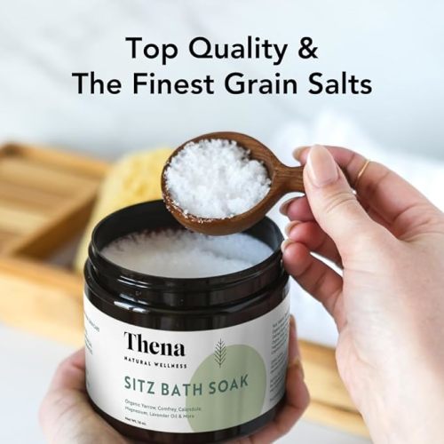 Best Organic Sitz Bath Soak for Postpartum Recovery Care New Mom Essentials & Natural Hemorrhoid Treatment, 100% Natural & Gentle with Pure Epsom & Dead Sea Salts Witch Hazel Lavender Essential Oil - Sitz Bath Soak 1Pack