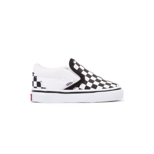 Vans Slip-On Checkerboard Skate Shoe - Baby / Toddler - Black / White | Journeys