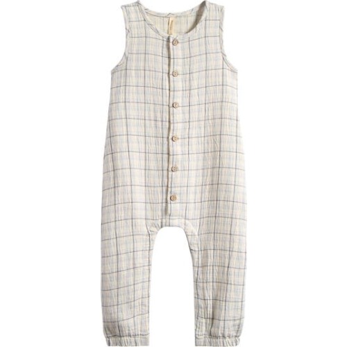 Plaid Cotton Romper, 0-3M