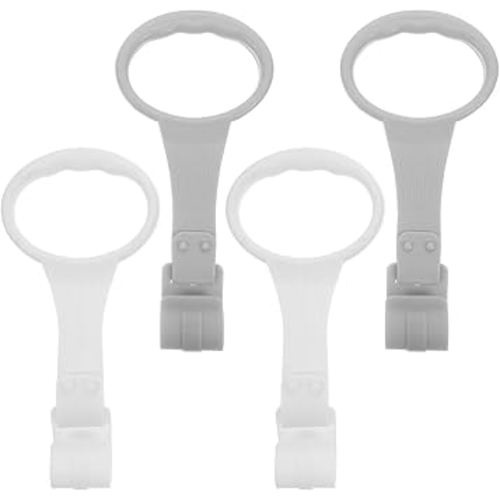 Veemoon Baby Pull up Rings 4 Pcs Toddler Crib Handles Infant Standing Safety Ring Lightweight Plastic Walking Aid for Learning to Walk Practice with Smooth Rounded Edges